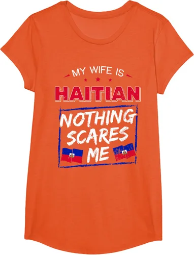 Miniatura 68 de My Wife Is Haitian Republic of Haiti Heritage Roots - Camiseta con bandera, Negro, S