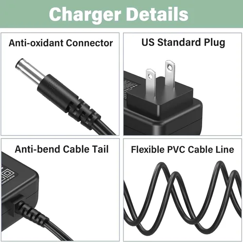 Miniatura 5 de Reemplazo del adaptador de CA para C6 100894 Cable de alimentación de bicicleta de ciclismo de ejercicio
