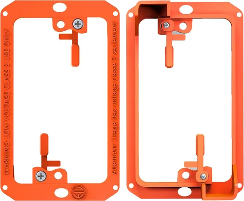 Miniatura 9 de BWP Soporte de montaje de bajo voltaje, 1 banda, paquete de 12 para placa de pared de una sola banda, cables de teléfono, cables de red, HDMI