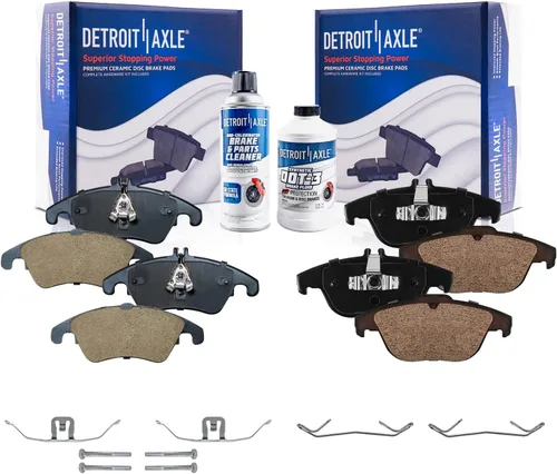 Miniatura 11 de Detroit Axle - Kit de freno trasero para Honda Civic CRX Prelude Acura Integra Rotores de freno perforados y ranurados Pastillas de freno
