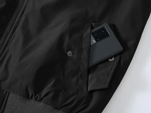 Miniatura 2 de BASUDAM Chaqueta bomber acolchada impermeable con múltiples bolsillos para hombre, abrigo de invierno alternativo