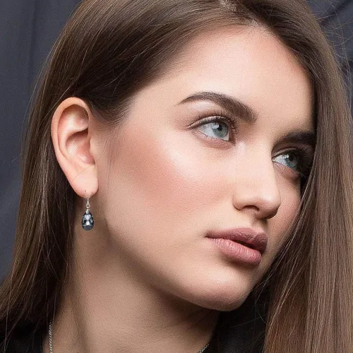 Miniatura 51 de Aretes colgantes de cristal austriaco con forma de lágrima para mujer, joyería hipoalergénica de plata de ley 925