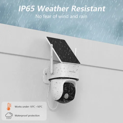 Miniatura 8 de Cámaras de seguridad inalámbricas para exteriores wansview - Cámaras de seguridad para el hogar de lente dual 2K, vista de 360°, alimentadas por
