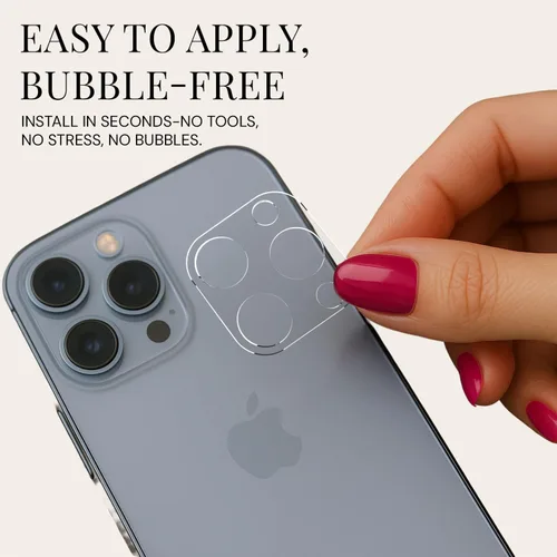 Miniatura 4 de Walli Protector de lente de cámara para iPhone 12 - Dureza 9H, resistente a los arañazos, vidrio HD ultra transparente, revestimiento oleofóbico e