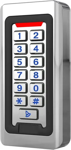 Miniatura 3 de Teclado de control de acceso para puerta, acero inoxidable IP68 resistente al agua, 2000 usuarios, entrada y salida Wiegand de 26 bits, control