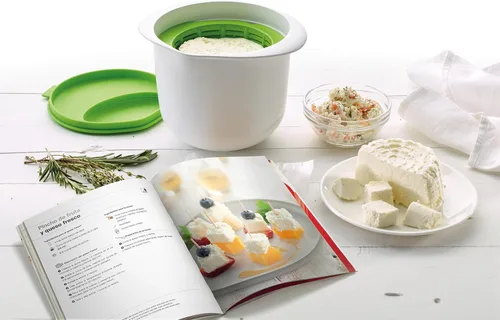Miniatura 2 de Lékué - Kit para hacer queso casero con 24 libros de recetas 'My Fresh Cheese', todo en uno, kit de fabricación de queso 100% natural con alto