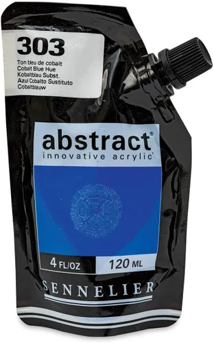 Miniatura 44 de SENNELIER Pintura acrílica abstracta innovadora para cuerpo pesado, bolsa de 16.9 fl oz, blanco titanio