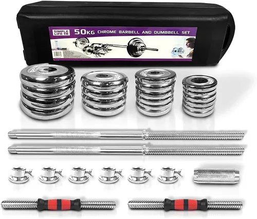 Miniatura 8 de SimpleL Juego de mancuernas ajustables para levantamiento de pesas, 44 libras, 66 libras, 110 libras, con estuche de transporte
