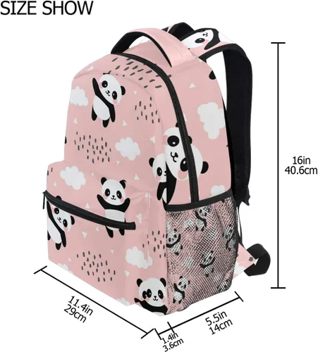 Miniatura 14 de ATTX Linda mochila con diseño de panda para niños y niñas, Panda-h, Ciclismo