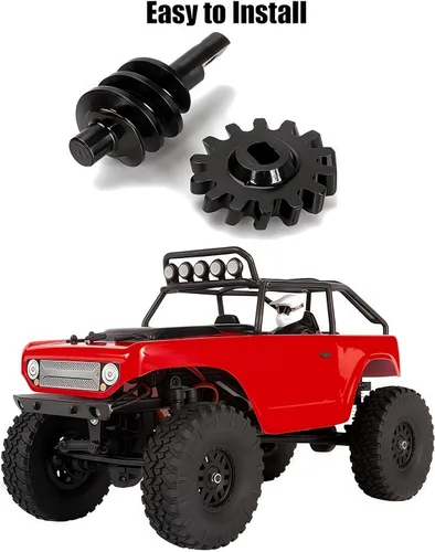 Miniatura 4 de 2 piezas de engranajes diferenciales de eje de acero 13T/2T engranaje helicoidal diferencial de sobremarcha delantero y trasero para Axial SCX24 2