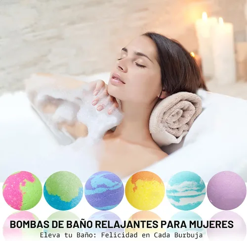 Miniatura 6 de Set de regalo para bombas de baño, 24 bombas de baño de aromaterapia hechas con aceites esenciales orgánicos, sales gaseosas de spa con manteca