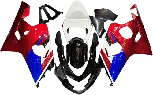 Miniatura 10 de Kit de carenado de plástico ABS para Suzuki 2004 2005 GSXR600 GSXR750 K4, carenados de inyección, kit de carrocería completa Rojo Negro