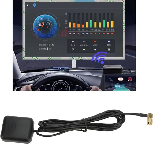 Miniatura 2 de Garosa Navegación, Alta Ganancia 25dBi SMA Conector Macho Activo para Sistemas de Navegación de Automóviles con Material ABS y Polarización Vertical