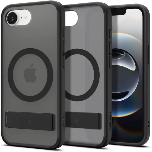 Miniatura 15 de Spigen Funda ultra híbrida S MagFit diseñada para iPhone 15 (2023) [Kickstand] [Amti Yellowing], compatible con MagSafe, color negro