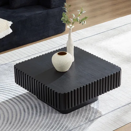 Miniatura 10 de Mesa de Centro con Tapa Elevable Mesas de Centro Cuadradas para Muebles de Sala de Estar Acanalada Pequeña con Gran Centro de Almacenamiento Oculto