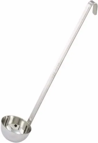 Winco Cucharón de acero inoxidable de 2 piezas, 4 onzas