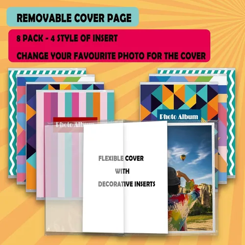 Miniatura 3 de Álbum de fotos pequeño de 4 x 6 pulgadas, con capacidad para 36 fotos cada uno, juego de 8, mini álbumes de fotos de 4 x 6, libro de imágenes (Retro)