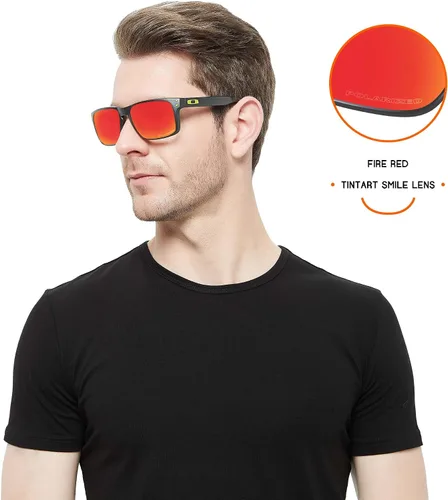 Miniatura 7 de Tintart Lentes de repuesto compatibles con Oakley Juliet Polycarbonate Polarized Etched-Fire Red