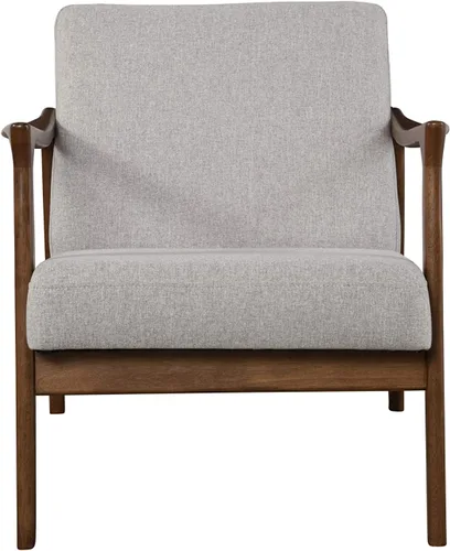 Miniatura 4 de Alpine Furniture Zephyr - Silla de salón retro de mediados de siglo con brazo de madera tapizado, muebles de sala de estar, 33 pulgadas de ancho x