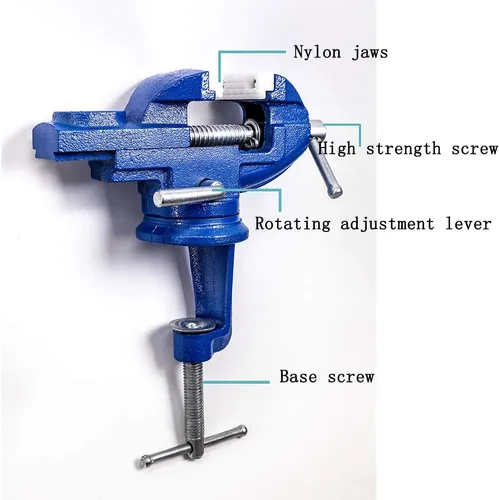 Miniatura 6 de MYTEC Mini Tornillo de Hogar, mandíbulas de nylon Abrazadera de tornillo de banco, 2.0