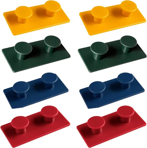 MOROBOR Gancho de pasta multicolor, 8 ganchos decorativos fuertes, ganchos de pared adhesivos para colgar, ganchos de plástico coloridos para