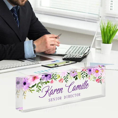 Miniatura 7 de Placa de nombre de oficina personalizada para escritorio, placa de nombre, regalos personalizados para compañeros de trabajo, jefe, profesor, Verde