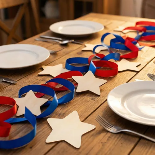 Miniatura 4 de IMIKEYA 50 piezas de estrellas de madera sin terminar: recortes de estrellas de madera natural para niños, pintura DIY, chips de madera, recortes