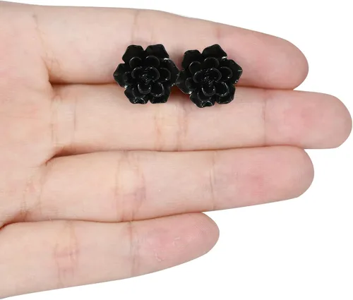 Miniatura 27 de Handmade Succulent Earrings 13mm Hypoallergenic 925 Sterling Silver Post Soft Ceramic Resin Stud Earrings for Women Sensitive Ears