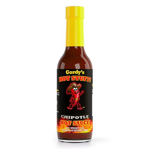 Miniatura 7 de Gordy's Hot Stuff! Salsa picante gourmet, hecha en Texas con chiles rojos para un sabor rico y complejo, hecha a mano en pequeños lotes, totalmente