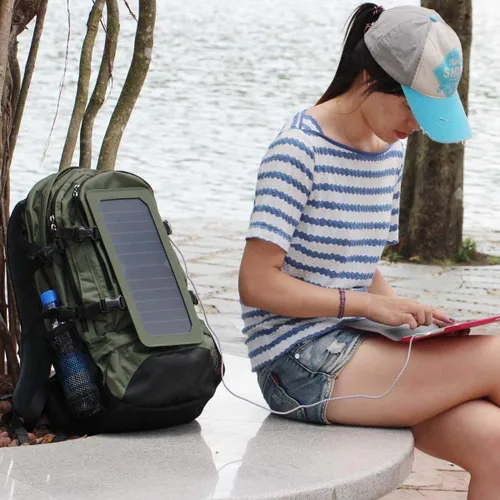 Miniatura 6 de Carga solar del panel solar de la mochila 7W para los teléfonos celulares y la fuente de alimentación del dispositivo 5V