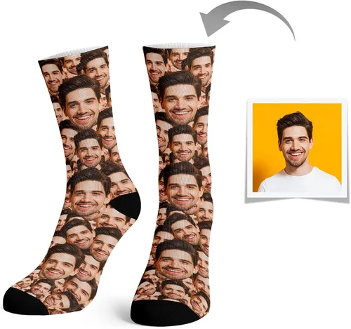 Miniatura 199 de Artsadd Calcetines personalizados para mujeres y hombres, amantes de los perros y gatos, regalos divertidos unisex personalizados