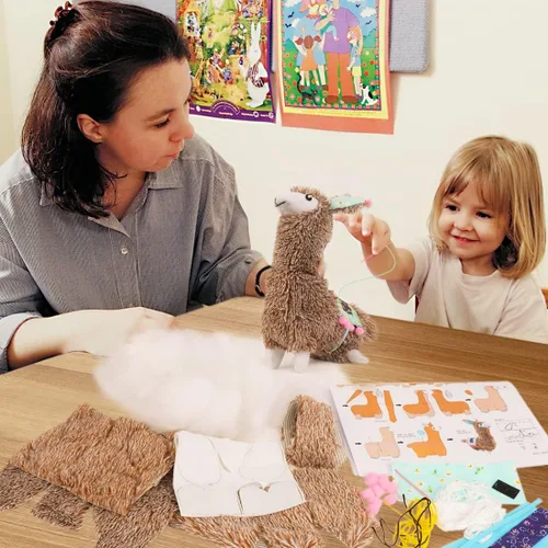 Miniatura 2 de HKKYO Kits de costura para niños de 8 a 12 años, artes y manualidades para niños de 8 a 12 años, kit de costura de llama para niños, haz tu propio
