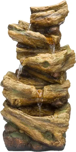 Miniatura 16 de Alpine WIN258 Fuente con ledes con motivo de cataratas de selva tropical, 41 pulgadas Gris