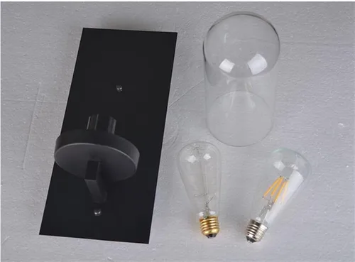 Miniatura 3 de Lámpara de pared de cristal industrial retro, lámpara de pared rústica para decoración de interiores, para sala de estar, dormitorio, baño, pasillo