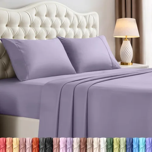 Miniatura 97 de Juego de sábanas King de Utopia Bedding – Juego de 4 sábanas para cama King, microfibra suave y transpirable, incluye 1 sábana bajera, 1 sábana Beige