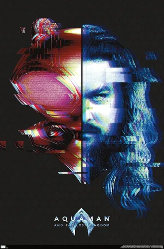 Trends International DC Comics Movie Aquaman y el Reino Perdido - Póster de pared Faceoff, 22.4 pulgadas de largo x 14.7 W, versión premium sin marco