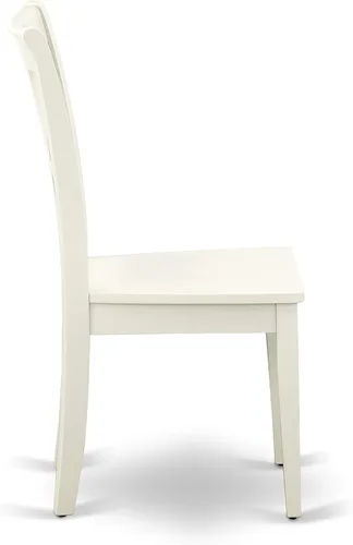 Miniatura 6 de East West Furniture CLC-LWH-W Clarksville - Sillas de comedor con respaldo cruzado doble, juego de 2, color blanco lino