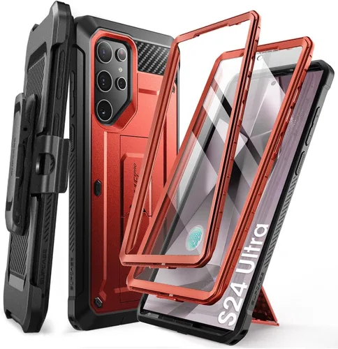 Miniatura 16 de SUPCASE Funda para Samsung Galaxy S24 Ultra con soporte, [Unicorn Beetle Pro] [2 marcos frontales]