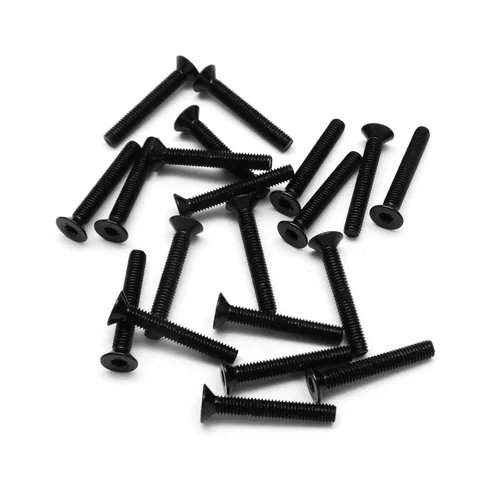 Miniatura 26 de 20 tornillos avellanados M3 6063 de aluminio hexagonal (colores anodizados) (0.236 in, 0.394 in, 0.630 in, 0.787 in) (M3 x 0.236 in, negro)