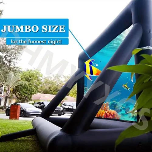 Miniatura 4 de Pantalla de cine inflable, pantalla de cine inflable para exteriores, para fiestas de cine en el patio trasero al aire libre con soplador de aire