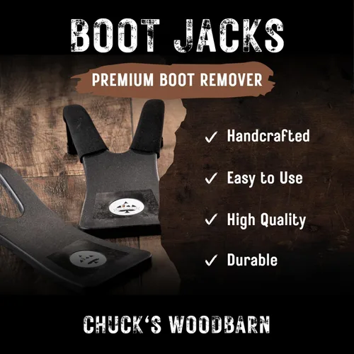 Miniatura 5 de Chuck's Woodbarn Extractor de arranque Black Jack Removedor de botas Removedor de gato de zapatos