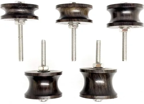Miniatura 5 de 7pcs Black Ebony Wood Leather Burnisher: cabeza pulida eléctrica, fácil de usar. Profesional para bruñido de bordes y pliegues, compatible
