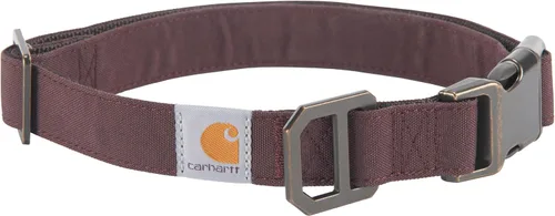 Carhartt Collares de cincha de nailon totalmente ajustables para perros, costuras reflectantes para visibilidad, Mediana Deep Wine (lona de nailon y