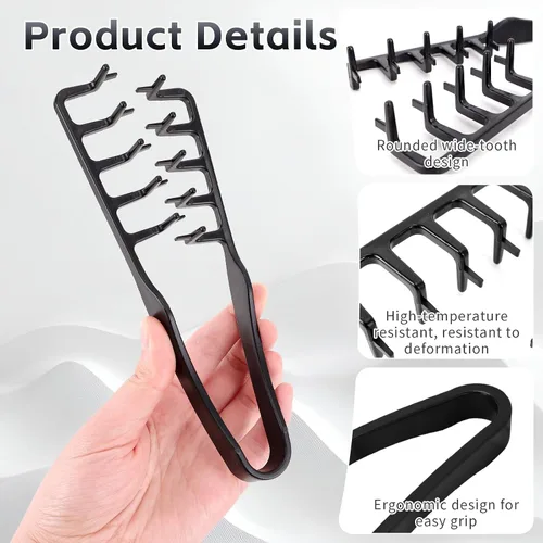 Miniatura 5 de Nowavibe - 2 peines texturizadores de volumen para hombres y mujeres, peinetas texturizadas voluminizadoras para raíces, peines mágicos de dientes