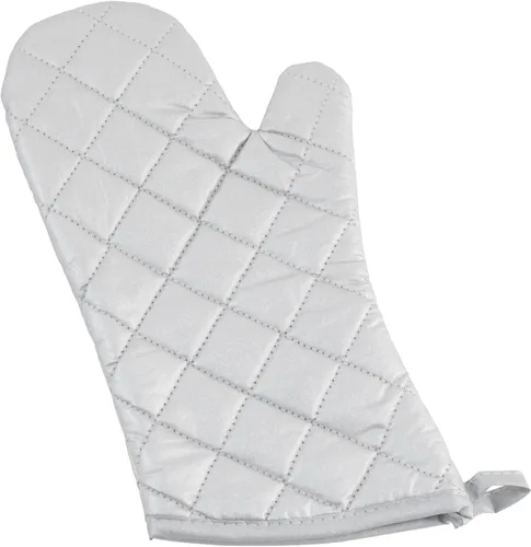 Winco Manopla de horno de silicona, 13 pulgadas, color plateado