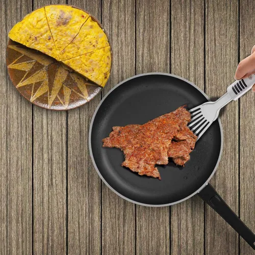 Miniatura 6 de Espátula de pescado de alta calidad, acero inoxidable resistente al óxido, mango antideslizante, ideal para asar a la parrilla, freír, girar