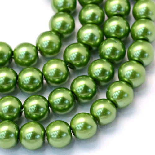 Miniatura 18 de KISSITTY 105 unids/hebra Burly Wood Satin Luster Glass Round Pearl Spacer Bead Loose Beads 0.315 in para bricolaje joyería artesanía 31.4