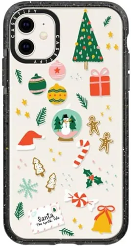 Miniatura 91 de CASETiFY Impact - Funda para iPhone 11 - Flower Power Retro - Negro Transparente