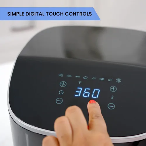 Miniatura 3 de Total Chef - Horno eléctrico freidora de aire de 5 cuartos de galón/4.8 L, controles digitales de pantalla táctil, 8 preajustes de cocción