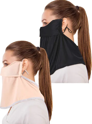 Miniatura 2 de 2 unidades unisex de protección solar para mujer, protección UV, bufanda facial para actividades al aire libre de verano